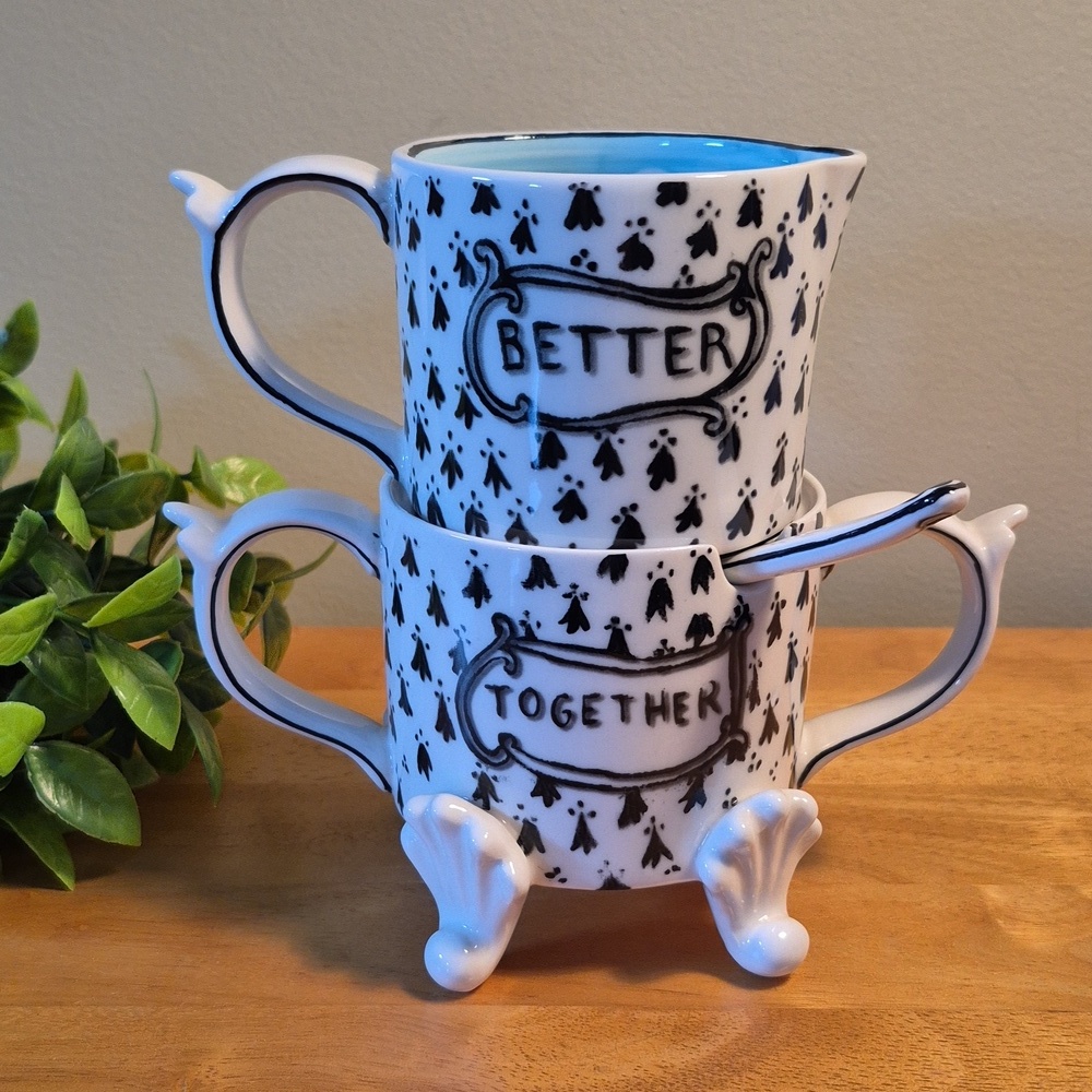 MOLLY HATCH Anthropologie 'Better Together' Ceramic Stacking Creamer/Sugar Set - Picture 2 of 16